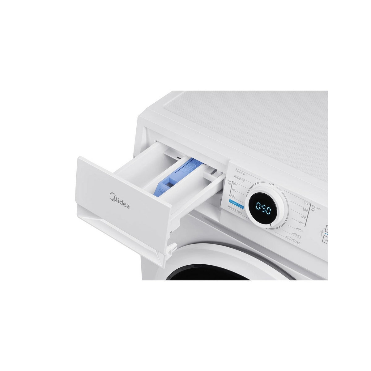 Midea MF10EW70BA Freestanding Washing Machine, 7Kg, 1400 Spin, 59.5cm Wide - White