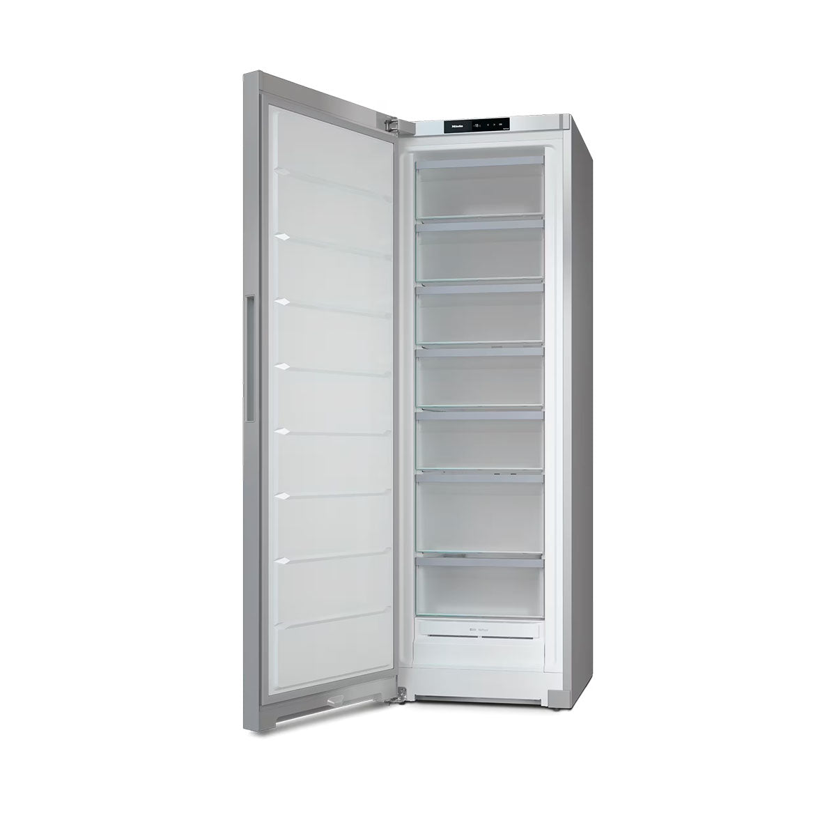 Miele FNS4382D-CLST Freestanding Freezer, 278 Litre, NoFrost, XXL Box, 59.7cm Wide - Stainless Look