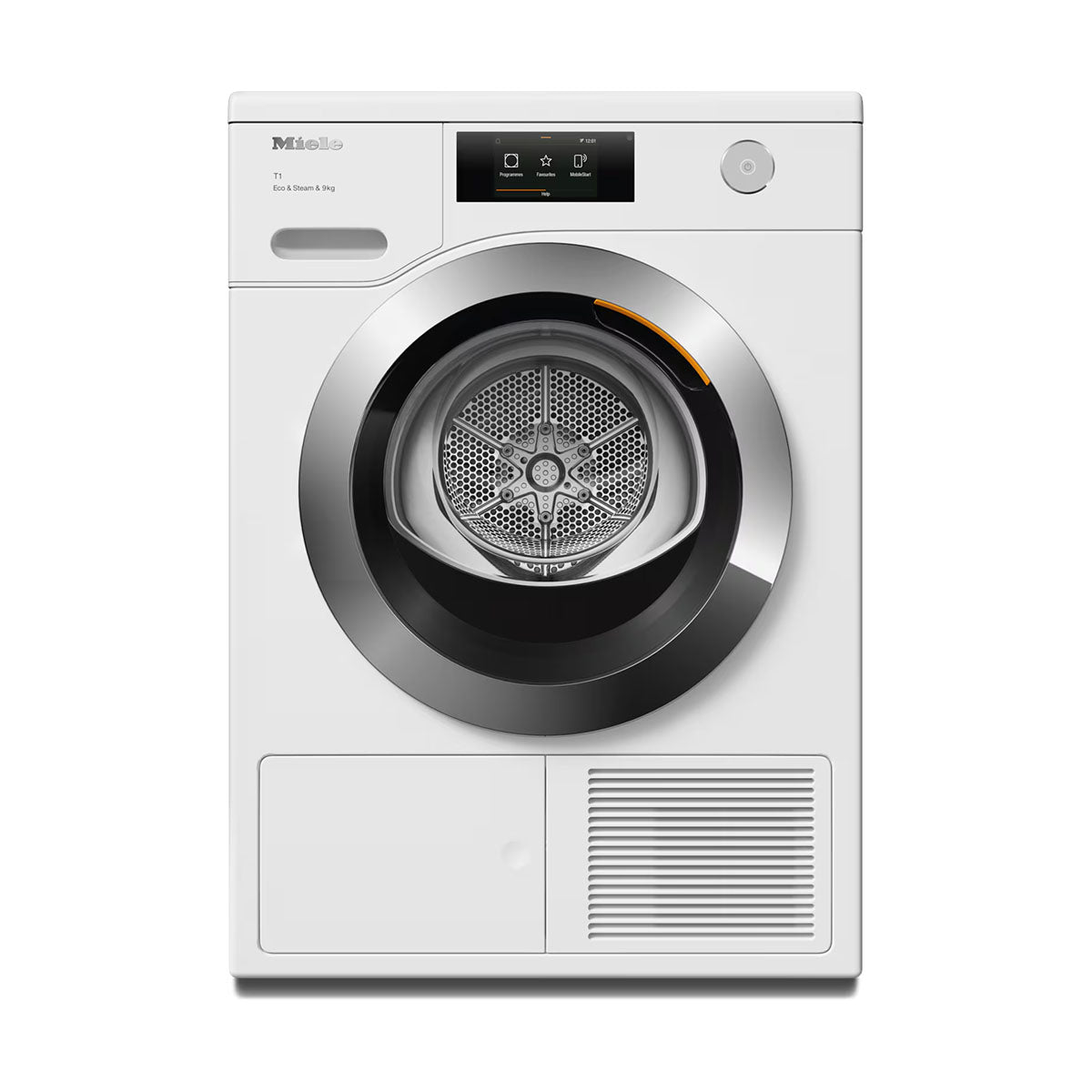Miele TCR780WP T1 Freestanding Heat Pump Dryer, 9Kg, With EcoDry & SteamCare, 59.6cm Wide - Lotus White