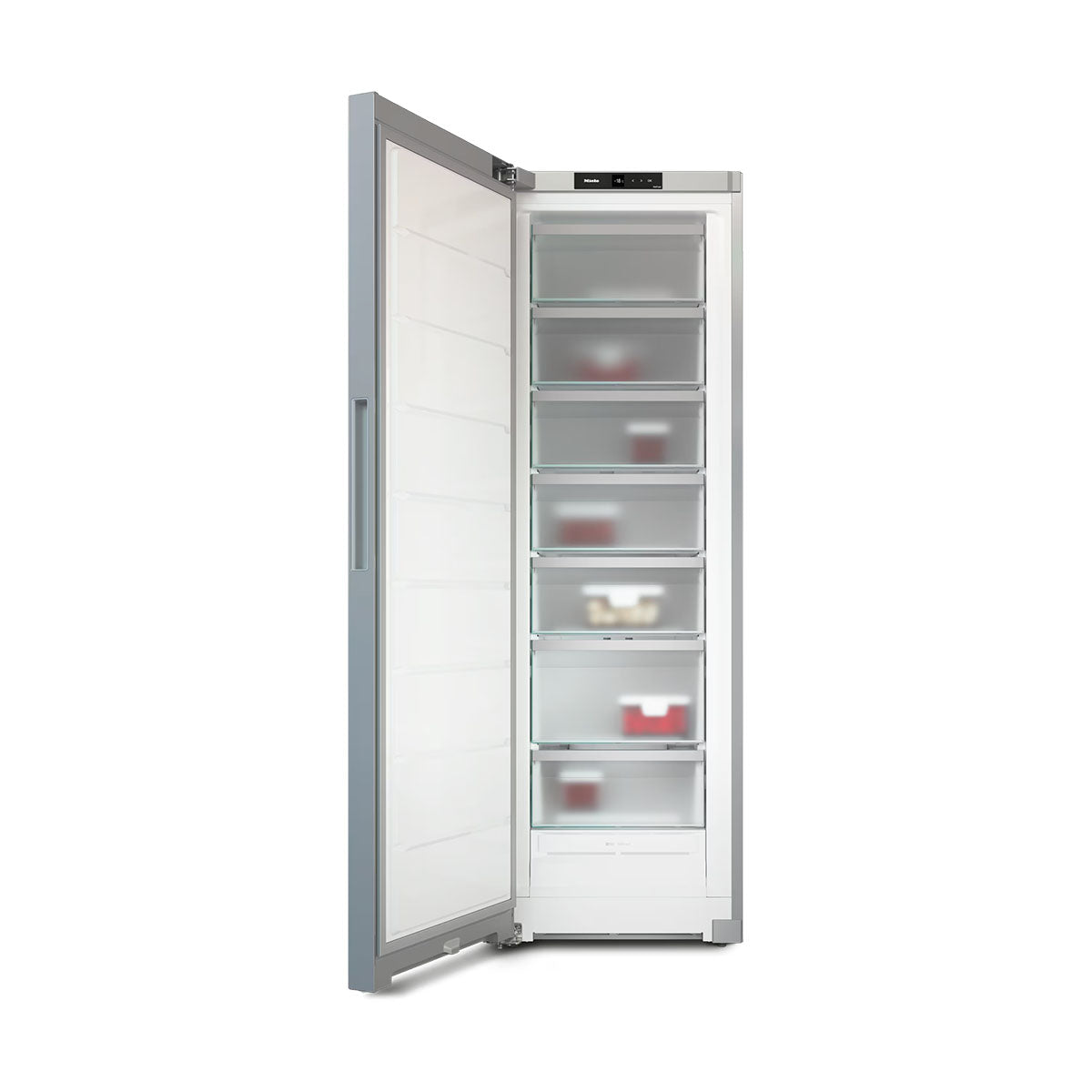 Miele FNS4382D-CLST Freestanding Freezer, 278 Litre, NoFrost, XXL Box, 59.7cm Wide - Stainless Look