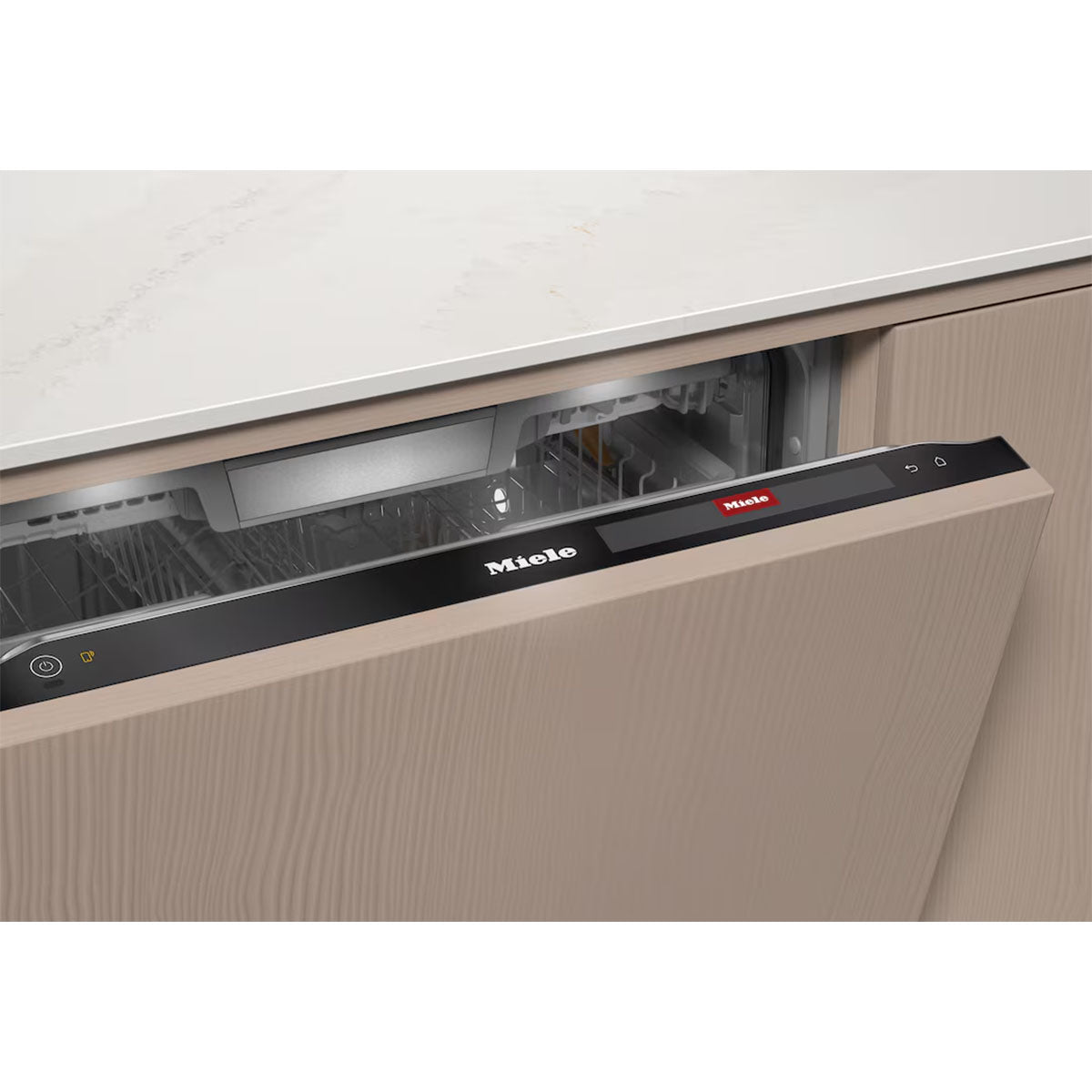 Miele G7980-SCVI-K2O Diamond Fully-Integrated Dishwasher, Knock2Open, AutoDos, 14 Place Settings, 59.8cm Wide - CleanSteel/Obsidian Black