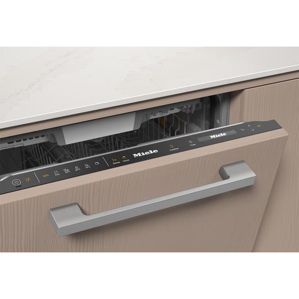 Miele G7650SCVI Platinum Fully-Integrated Dishwasher, 14 Place Settings, AutoDos, 59.8cm Wide - Obsidian Black