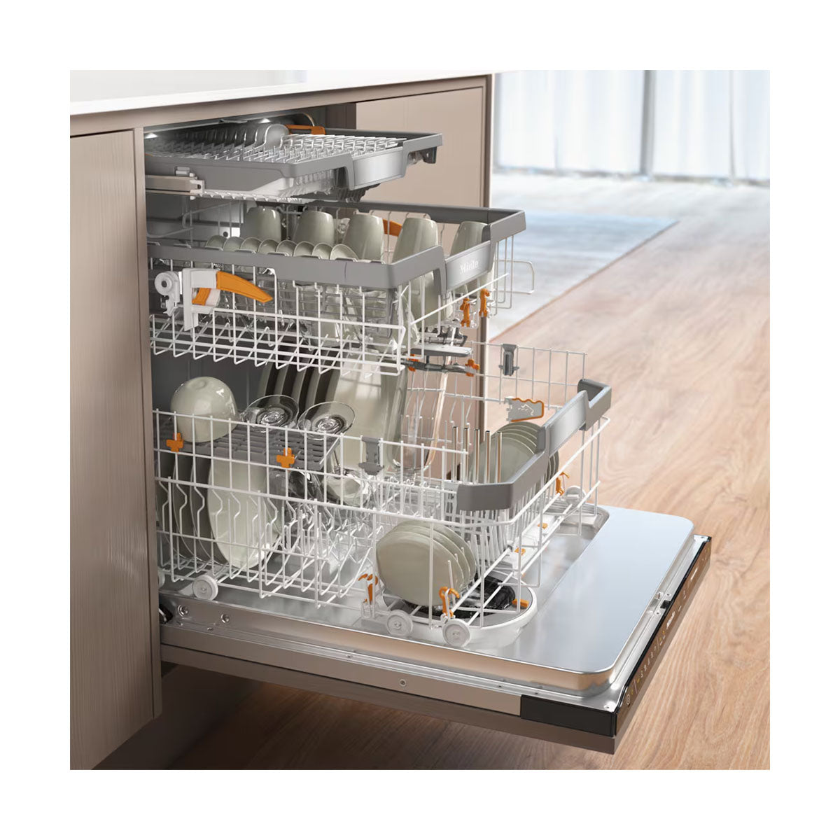 Miele G7760-SCVi Fully-Integrated Dishwasher, AutoDos, 14 Place Settings, 59.8cm Wide - Obsidian Black