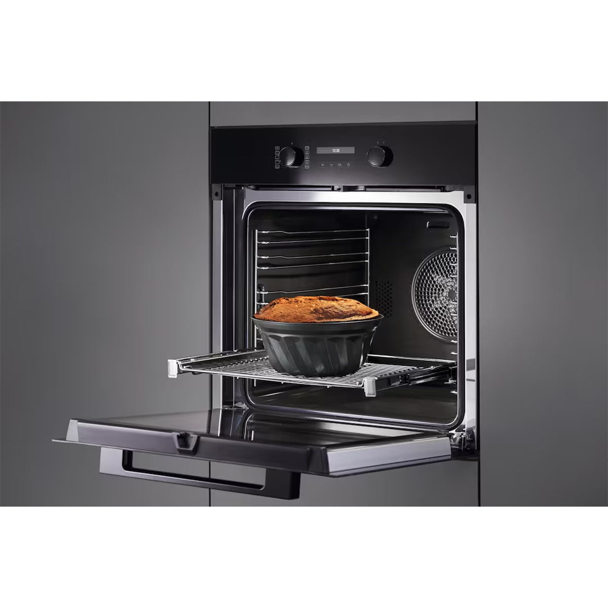 Miele H2861B Built-In Oven, PureLine, 76 Litre, 5 Shelf Levels, 59.5cm Wide - Stainless Steel/Clean Steel