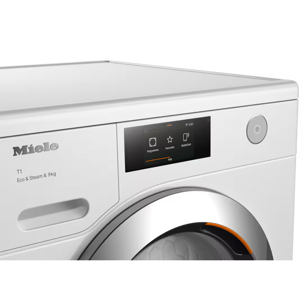 Miele TCR780WP T1 Freestanding Heat Pump Dryer, 9Kg, With EcoDry & SteamCare, 59.6cm Wide - Lotus White