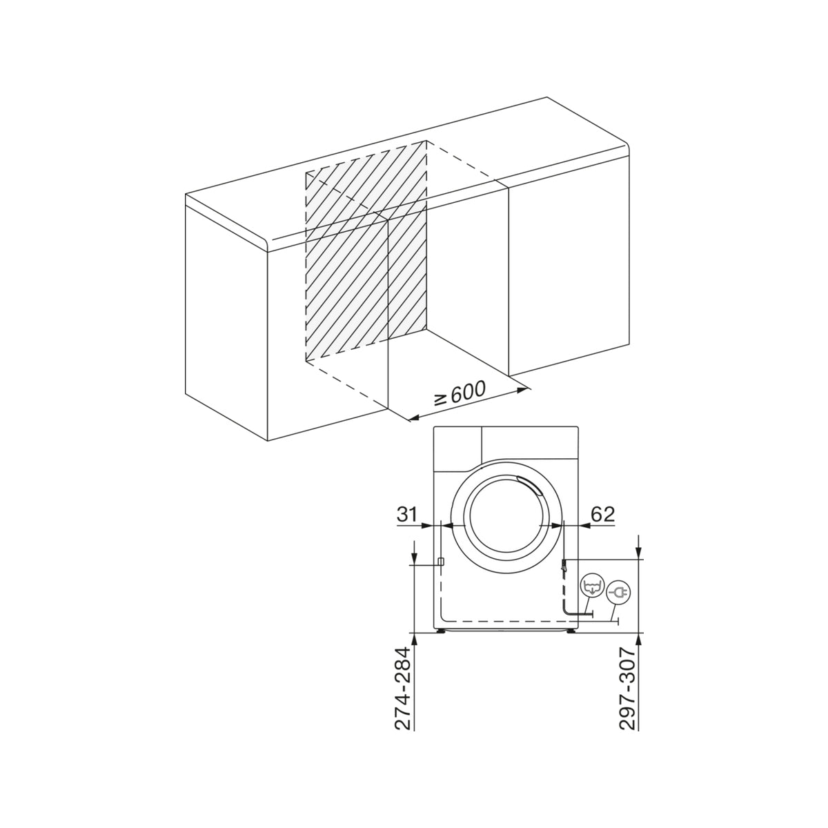Miele TEA525WP 8Kg Freestanding Heat Pump Tumble Dryer, 59.6cm Wide - White