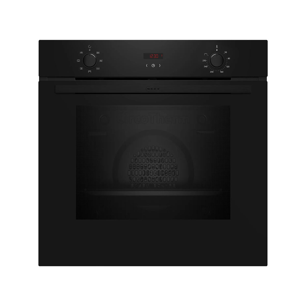NEFF B1DCC0AK3B N 30 Built-In Oven, 71 Litre, CircoTherm®, 59.4cm Wide - Black, Bottom Hinge