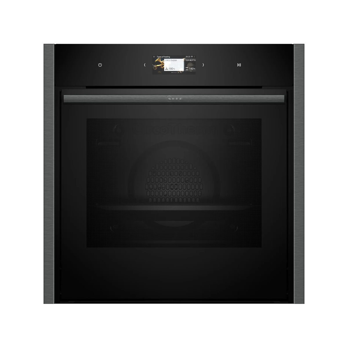 NEFF B64CS71G0B N 90 Built-In Oven, 71 Litre, TFT Display, Circo Therm®, 59.6cm Wide - Graphite-Grey