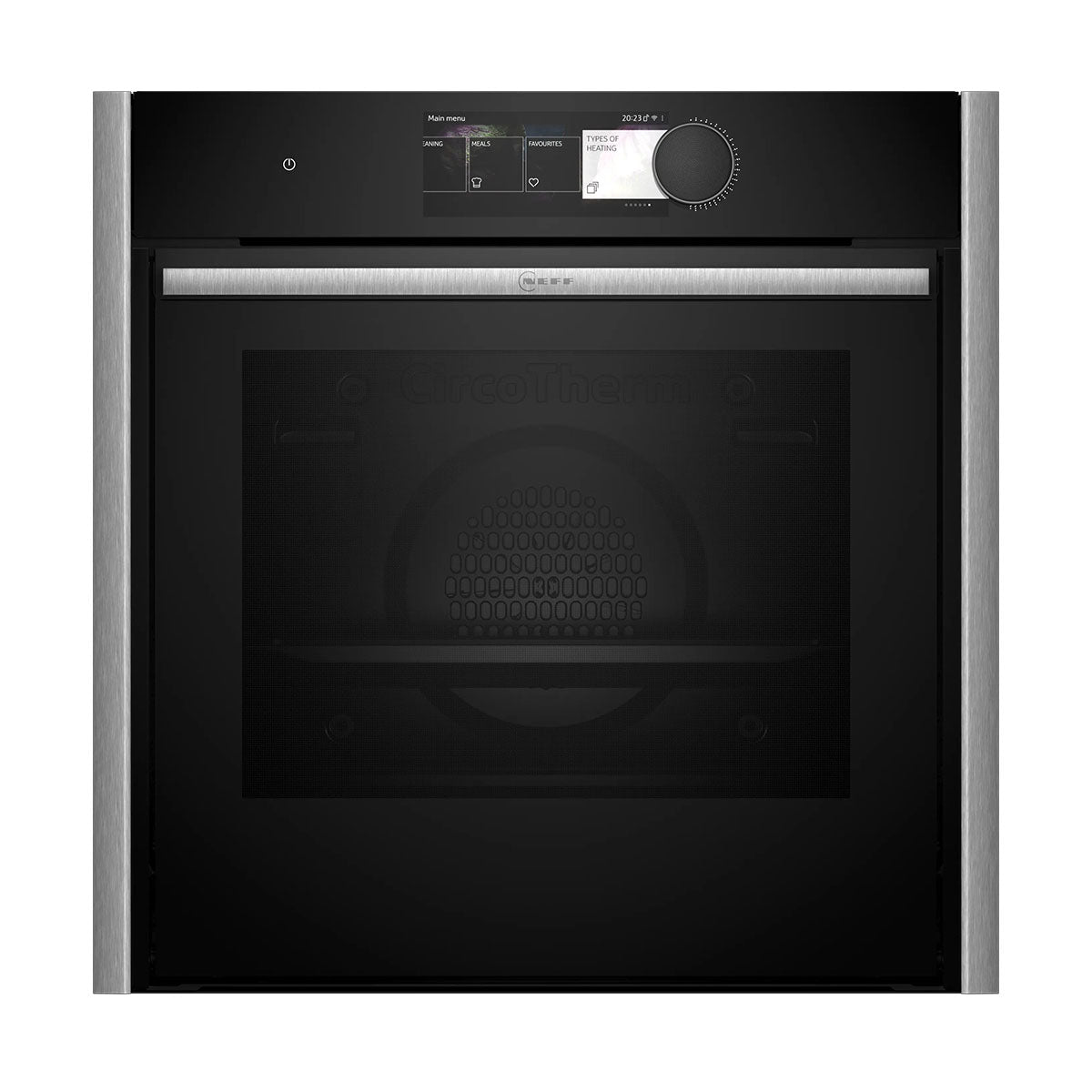 NEFF B69FY5CX0 N 90 Built-In Oven With Steam Function, 71 Litre, 24 Modes, 59.6cm Wide - Black, Flex Design