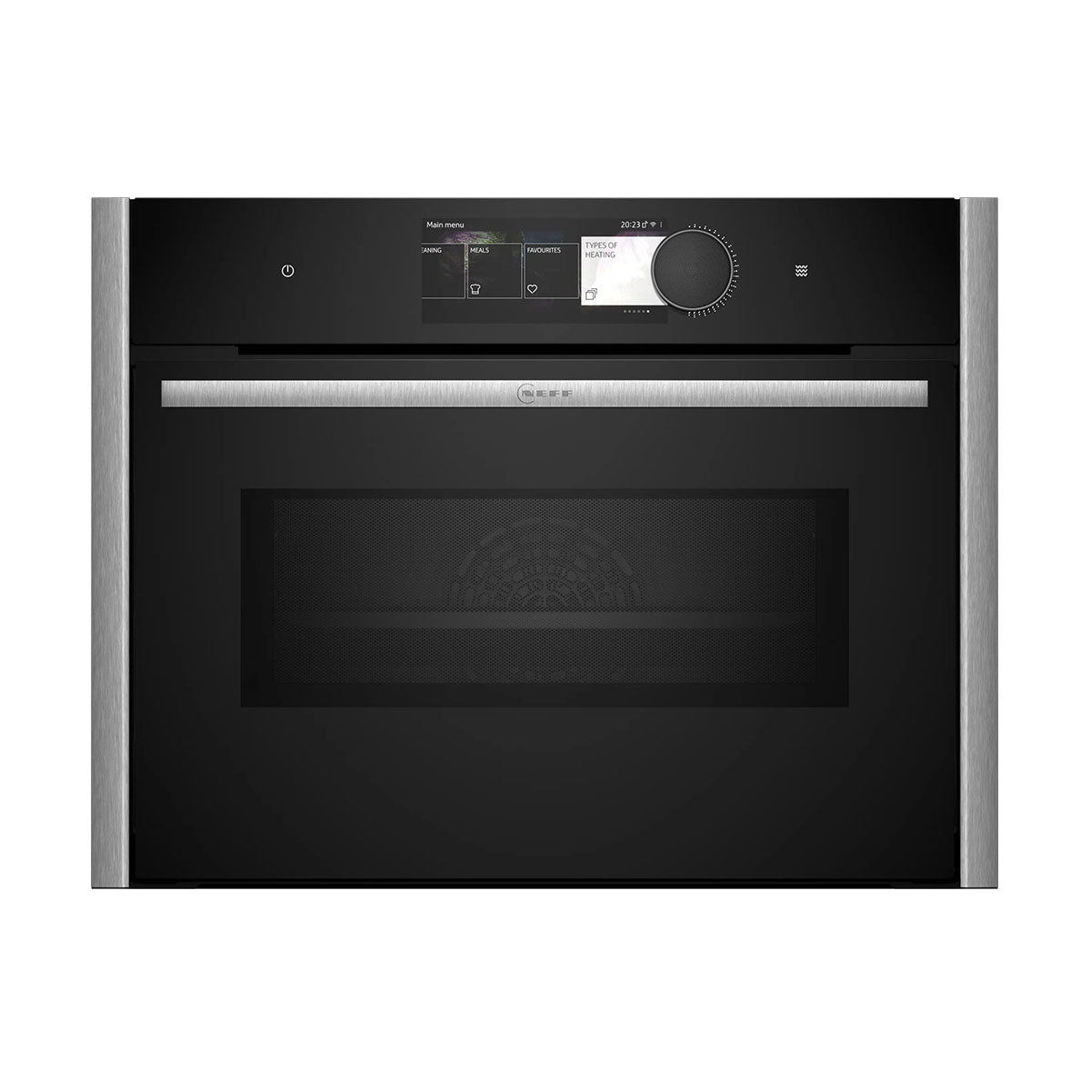 NEFF C29MY7MY0 N 90 Built-In Compact Oven With Microwave Function, 45 Litre, 900W, 59.6cm Wide - Black, Flex Design