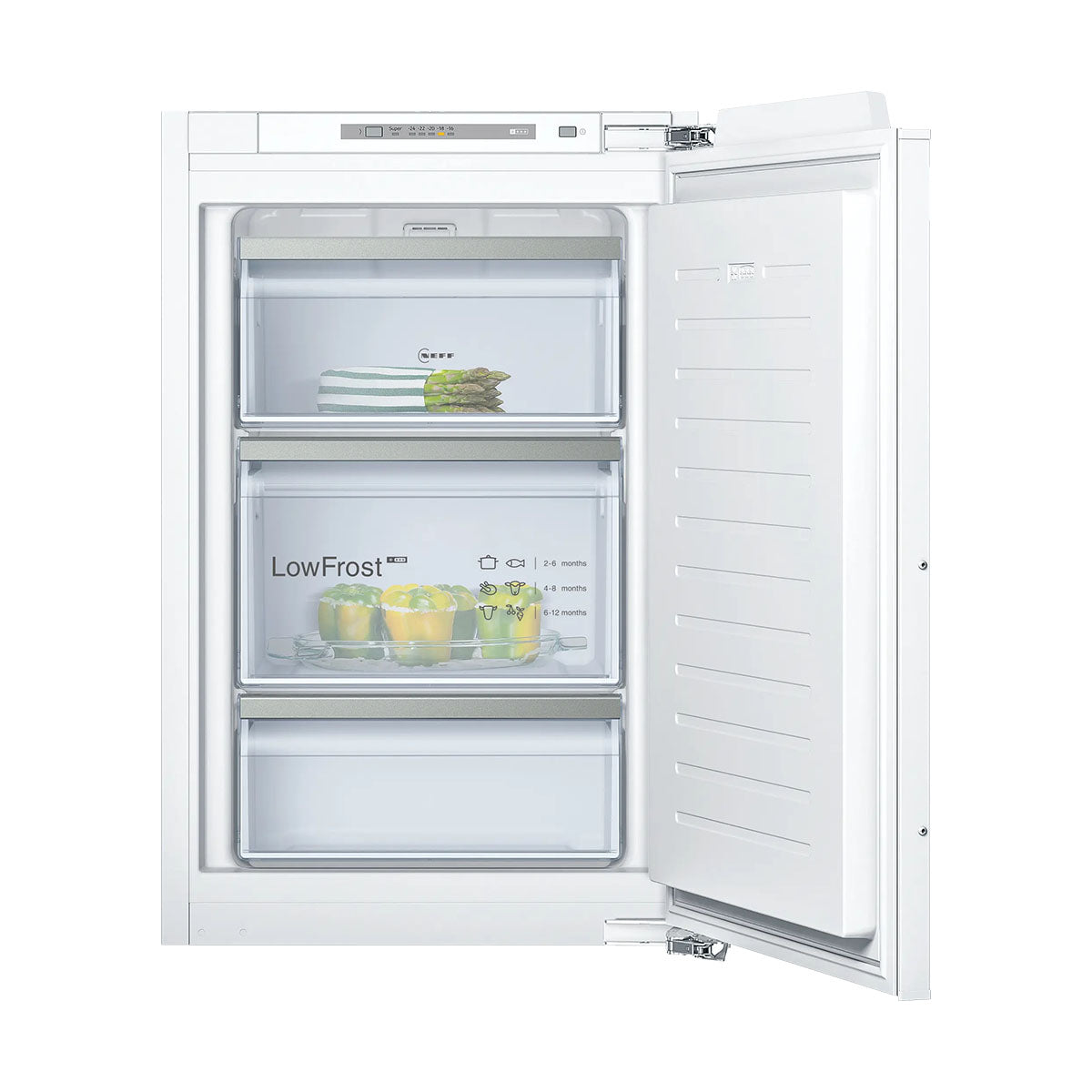 NEFF GI1216DE0 N 70 Built-In Freezer, 96 Litre, 55.8cm Wide - Soft Close, Flat Hinge