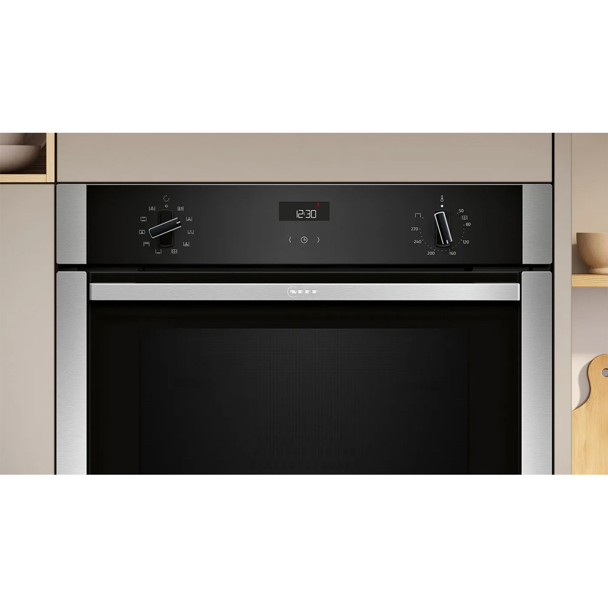 NEFF B3ACE4AN3B N 50 Built-In Oven, 71 Litre, CircoTherm��, 59.4cm Wide - Stainless Steel