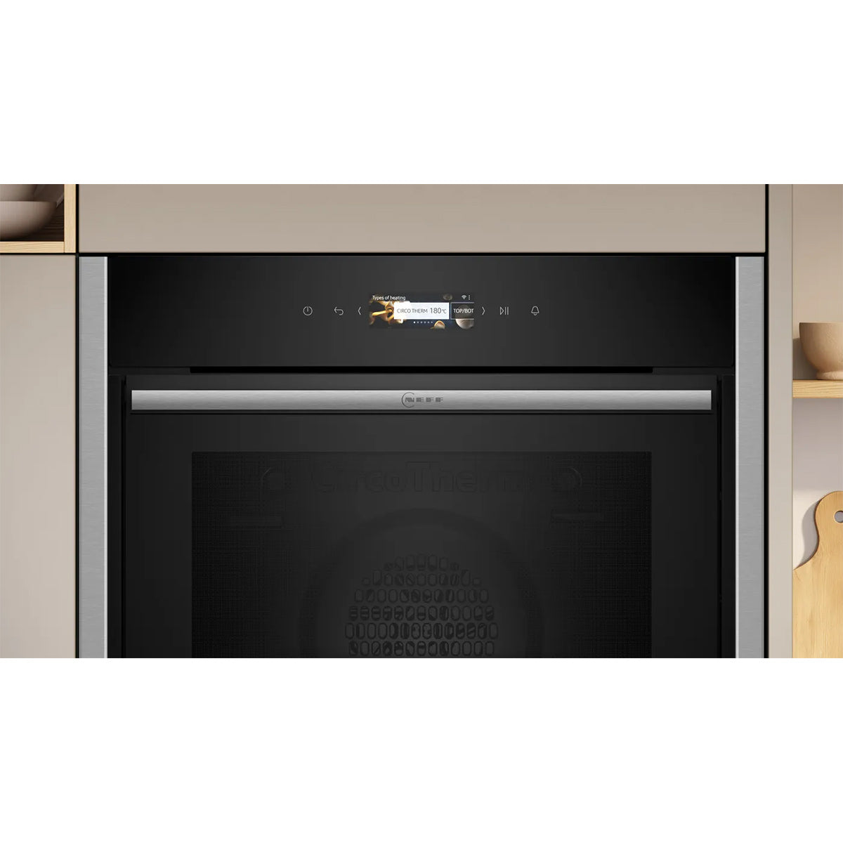 NEFF B54CR31N0B N 70 Built-In Oven, 71 Litre, TFT Touch Display, CircoTherm, 59.6cm Wide - Stainless Steel