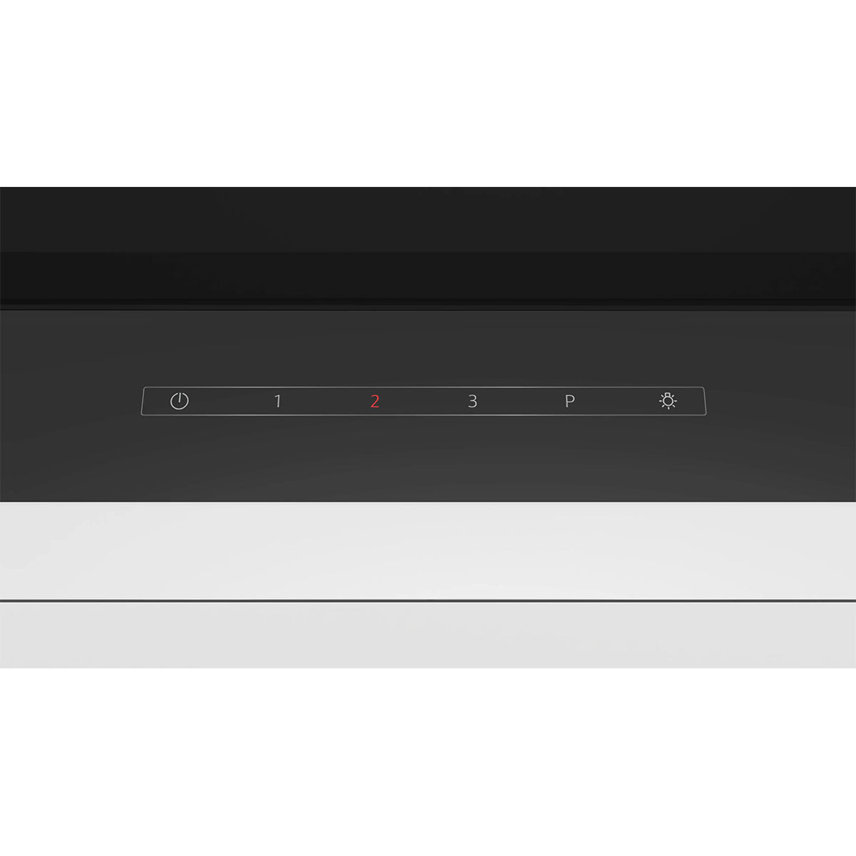 NEFF D95XAM2S0B N 70 Integrated Design Hood, 3 Speeds + Intensive Setting, 89.7cm Wide - Black, Clear Glass Black Printed