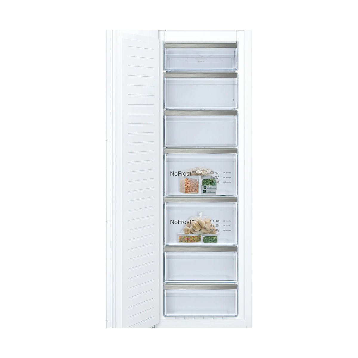 NEFF GI7812EE0G N 50 Built-In Freezer, 212 Litre, No Frost, 55.8cm Wide - Flat Hinge