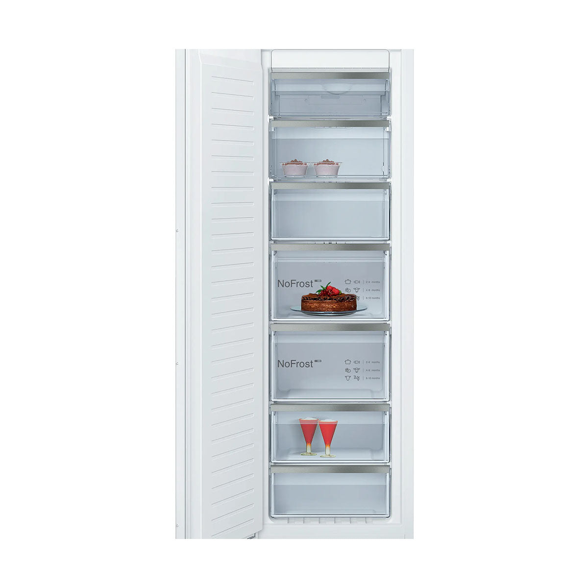 NEFF GI7815NE0 N 90 Built-in Freezer, 212 Litre, No Frost, Vario Zone, 55.8cm wide, Soft Close - Flat-hinge