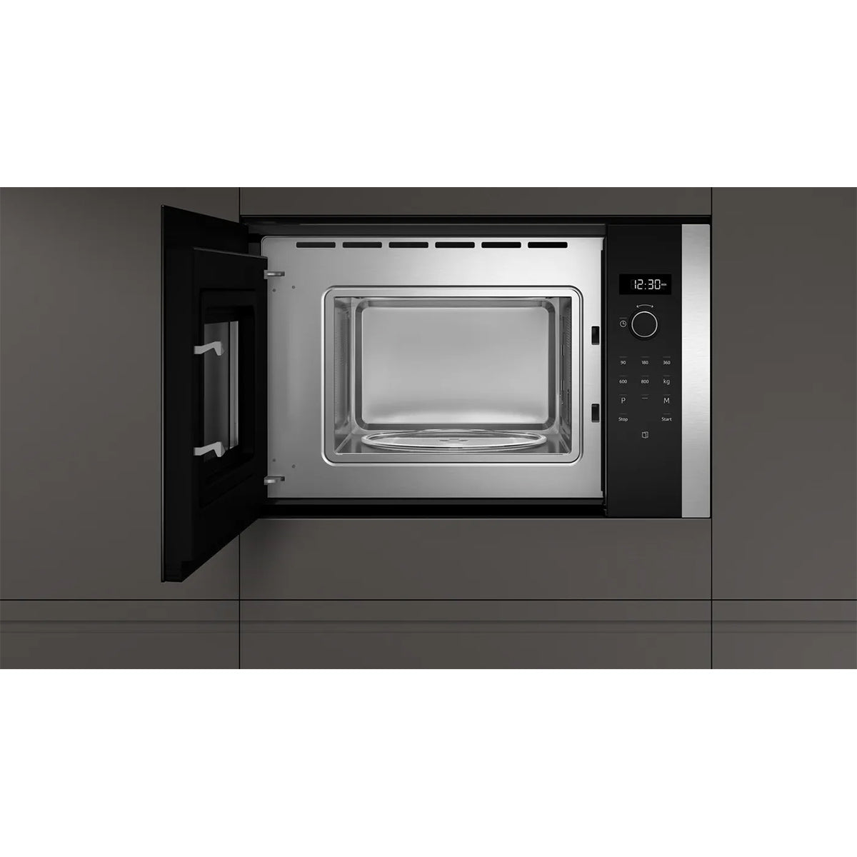 NEFF HLAWD23N0B N 50 Built-In Microwave Oven, 20 Litre, 800W, 5 Power Levels, 59.4cm Wide - Black