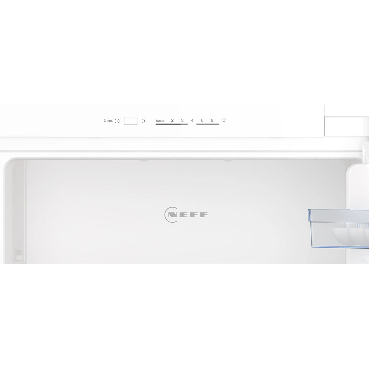 NEFF KI1211SE0 N 30 Built-in Fridge, 136 Litre, Fresh Safe, Super Cooling, 54.1cm Wide - Sliding Hinge