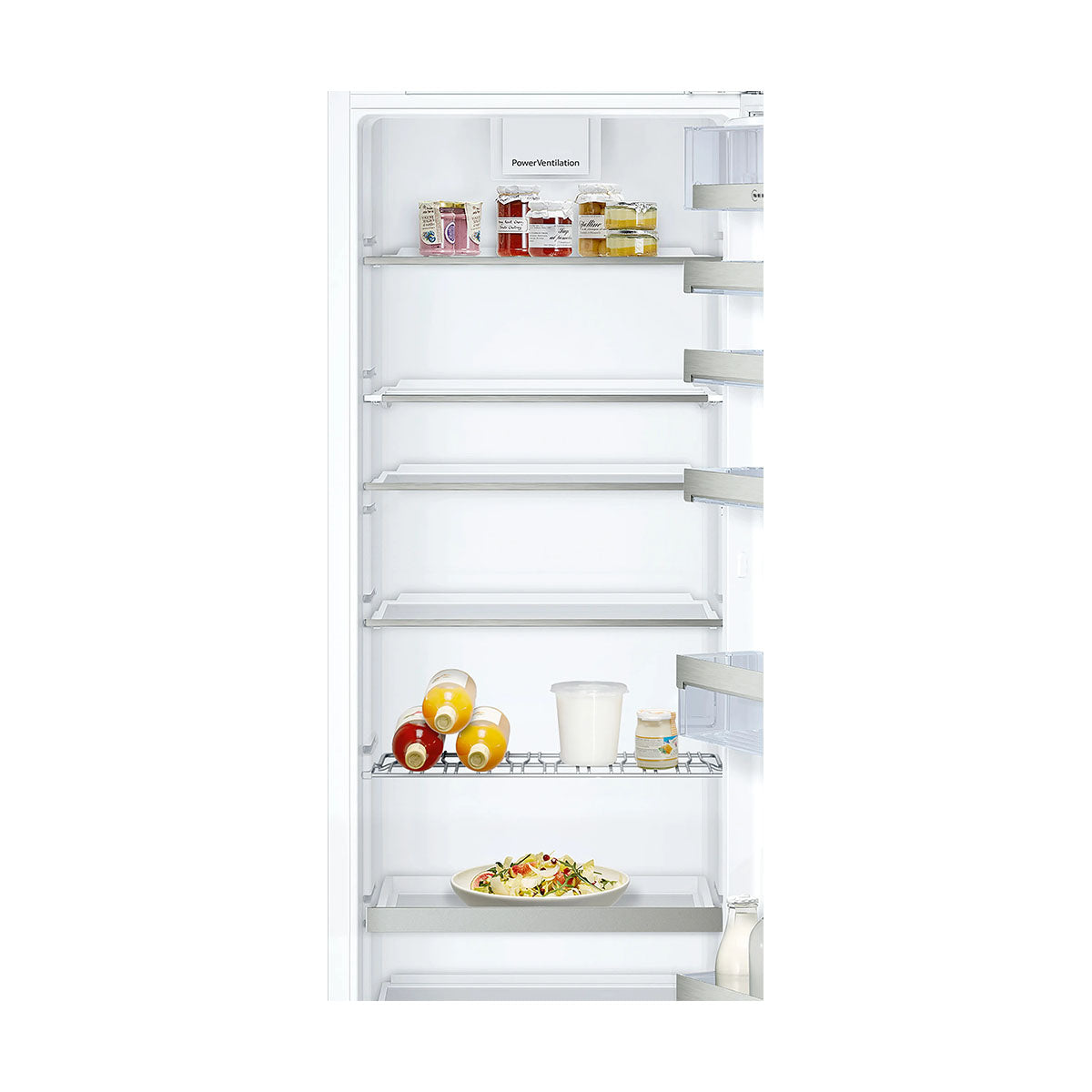 NEFF KI1813FE0G N 70 Built-In Fridge, 319 Litre, Fresh Safe, 55.8cm Wide - Flat Hinge