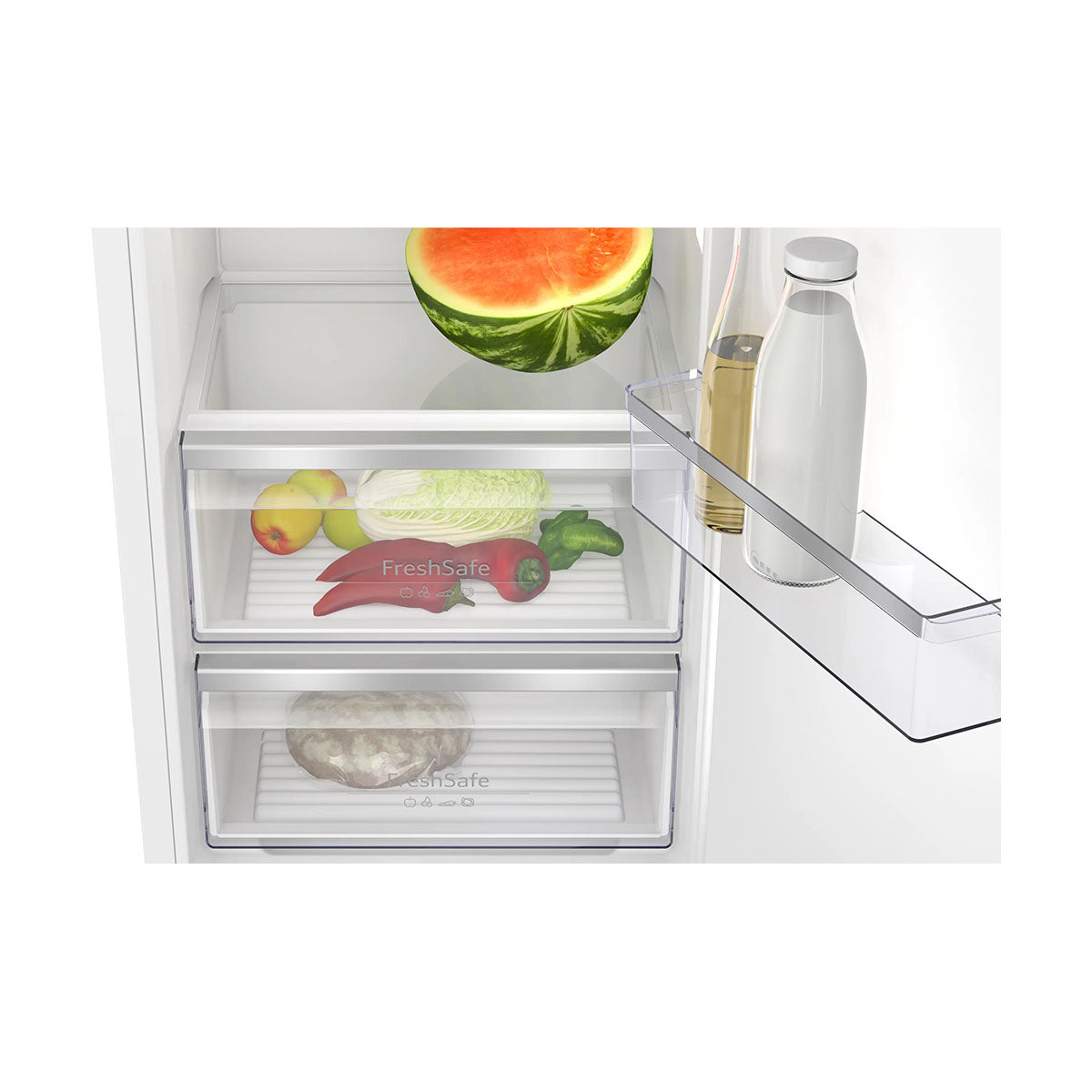 NEFF KI2822FE0G N 50 Built-in Fridge with Freezer section, 246 Litre, Super Cooling, Vario Zone, 54.1cm Wide - Flat Hinge