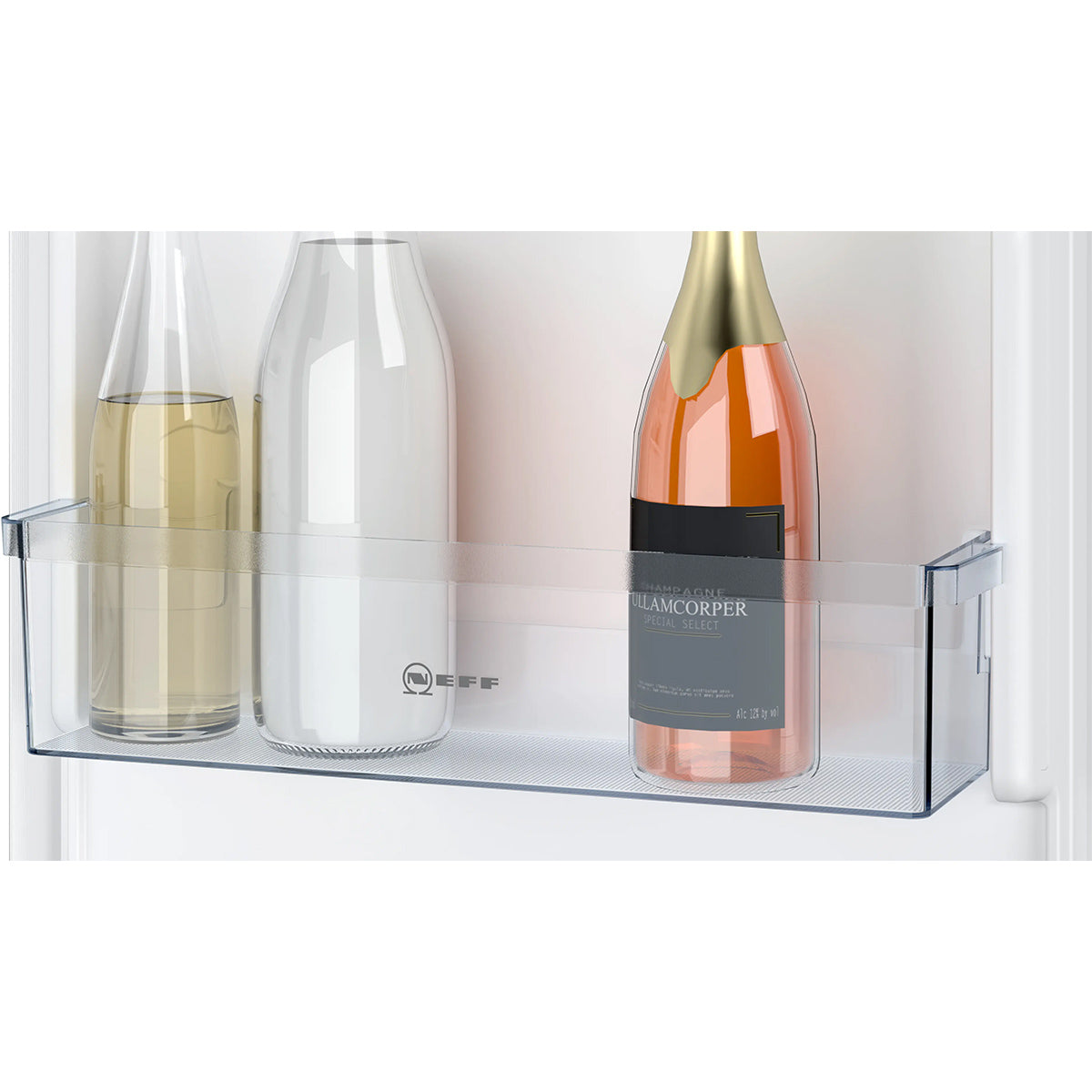 NEFF KI7851FE0G N 30 Built-In Fridge Freezer With Freezer at Bottom, 150/99 Litre, 54.1cm Wide - Flat Hinge, Right Reversible