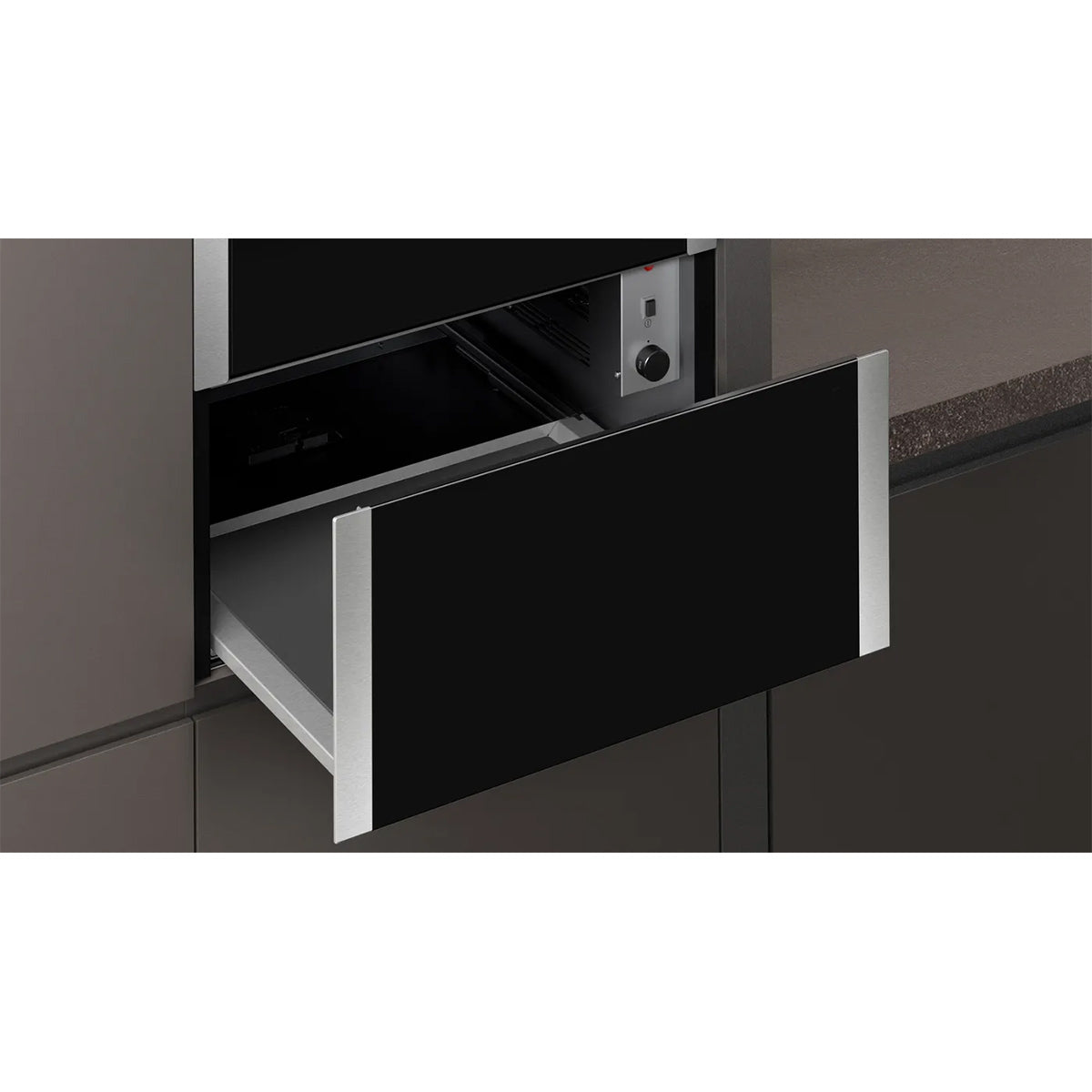 NEFF N1AHA02N0B N 50 Built-In Warming Drawer, 3 Settings, 15Kg, 59.4cm Wide - Stainless Steel