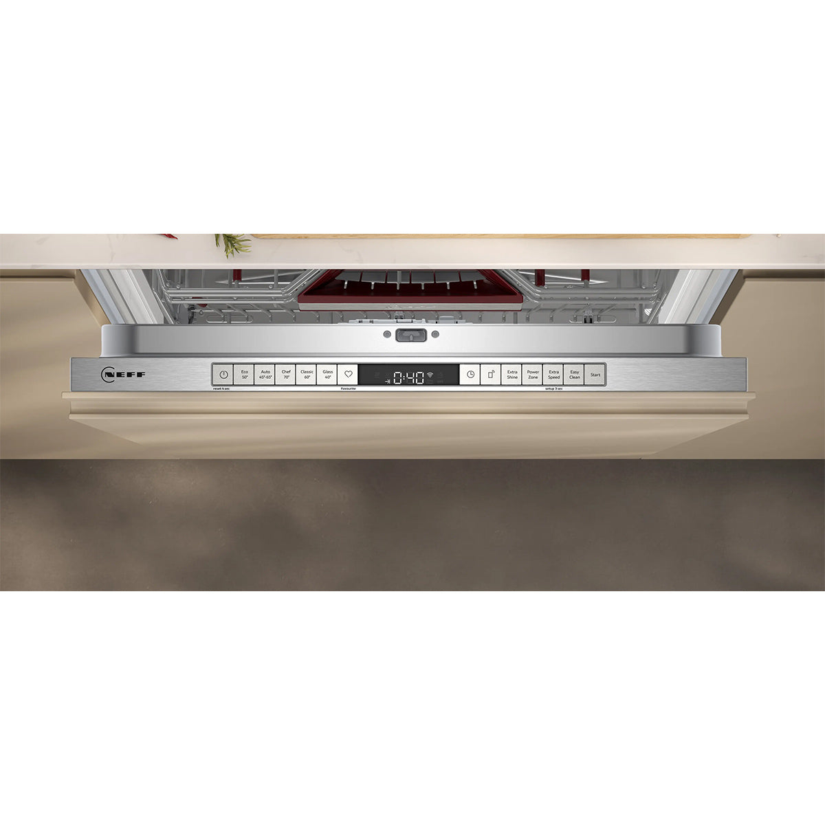NEFF S187ZCX03G N 70 Fully-Integrated Dishwasher, 14 Place Settings - 59.8cm Wide