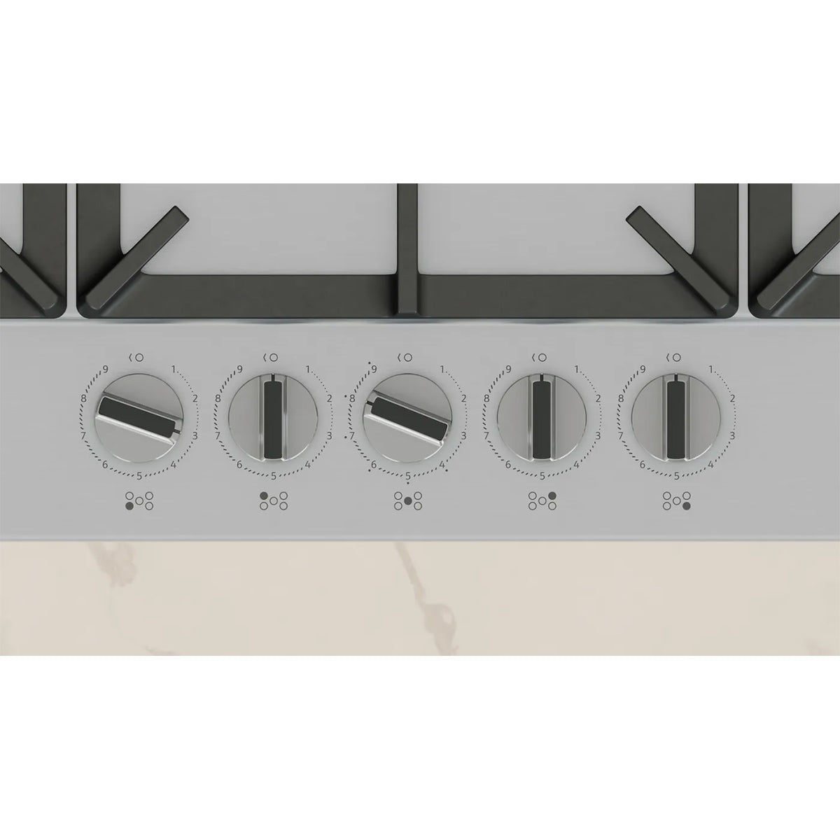 NEFF T29CIR8N0 N 70 Gas Hob, 5 Zones, Knob Ignition, 91.5cm Wide - Stainless Steel