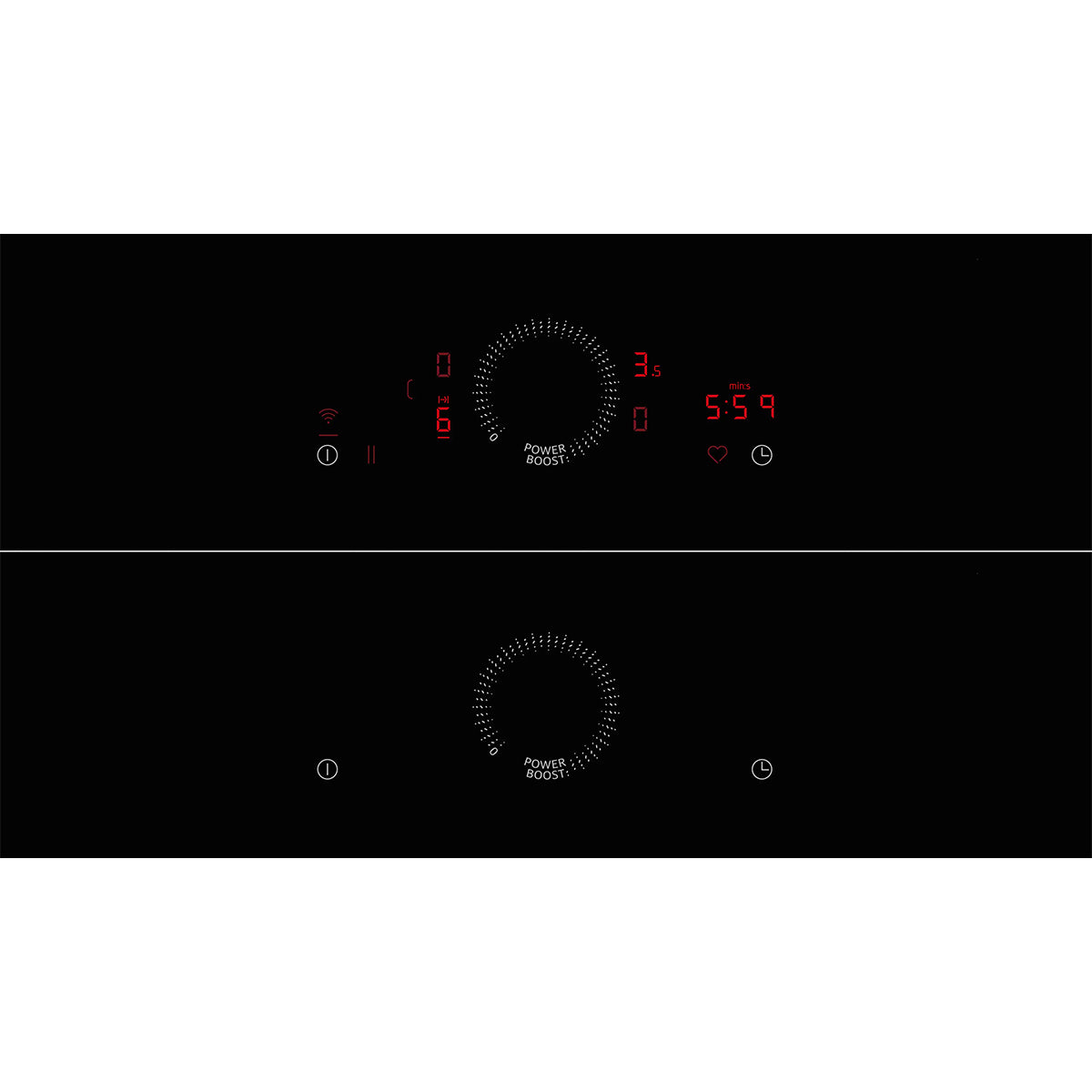 NEFF T56FHS1L0 N 70 Induction Hob, Surface Mount Without Frame, 4 Zones, Combi Zone, 59.2cm Wide - Black, Ceramic