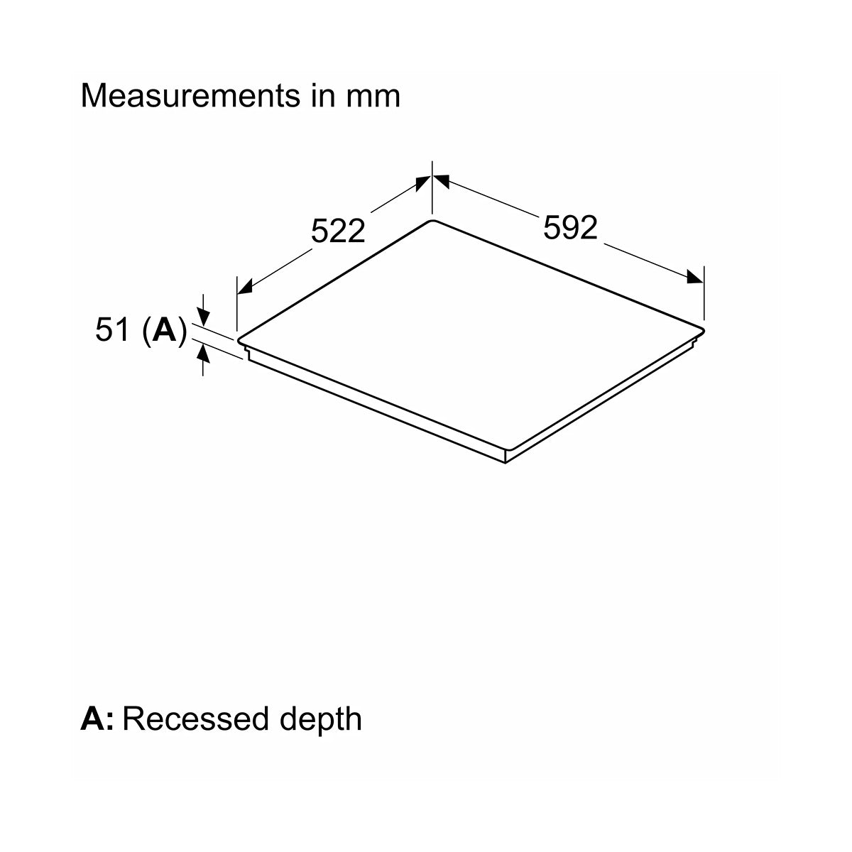 NEFF T66NUX4A0 N 90 Induction Hob, 4 Zones, Frameless, 59.2cm Wide - Matt Black