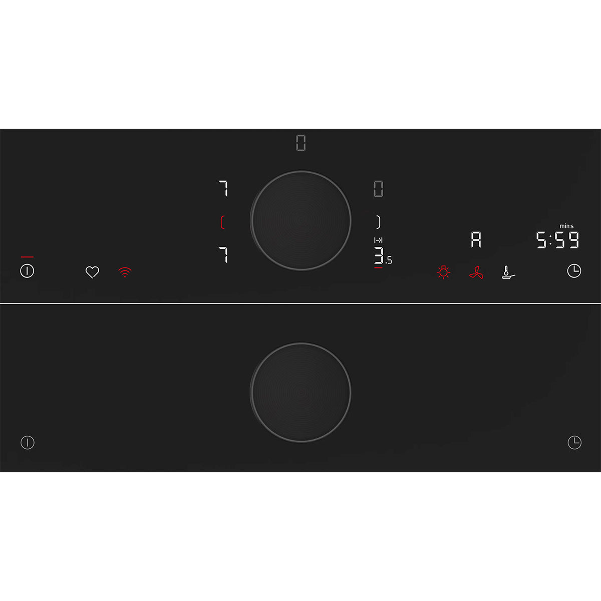 NEFF T69FUV4L0 N 90 Induction Hob, Surface Mount Without Frame, 5 Zones, 91.8cm Wide - Black, Ceramic