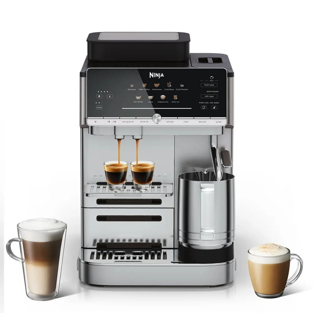 Ninja AE1001UK AutoBarista Coffee Machine, Black/Stainless Steel