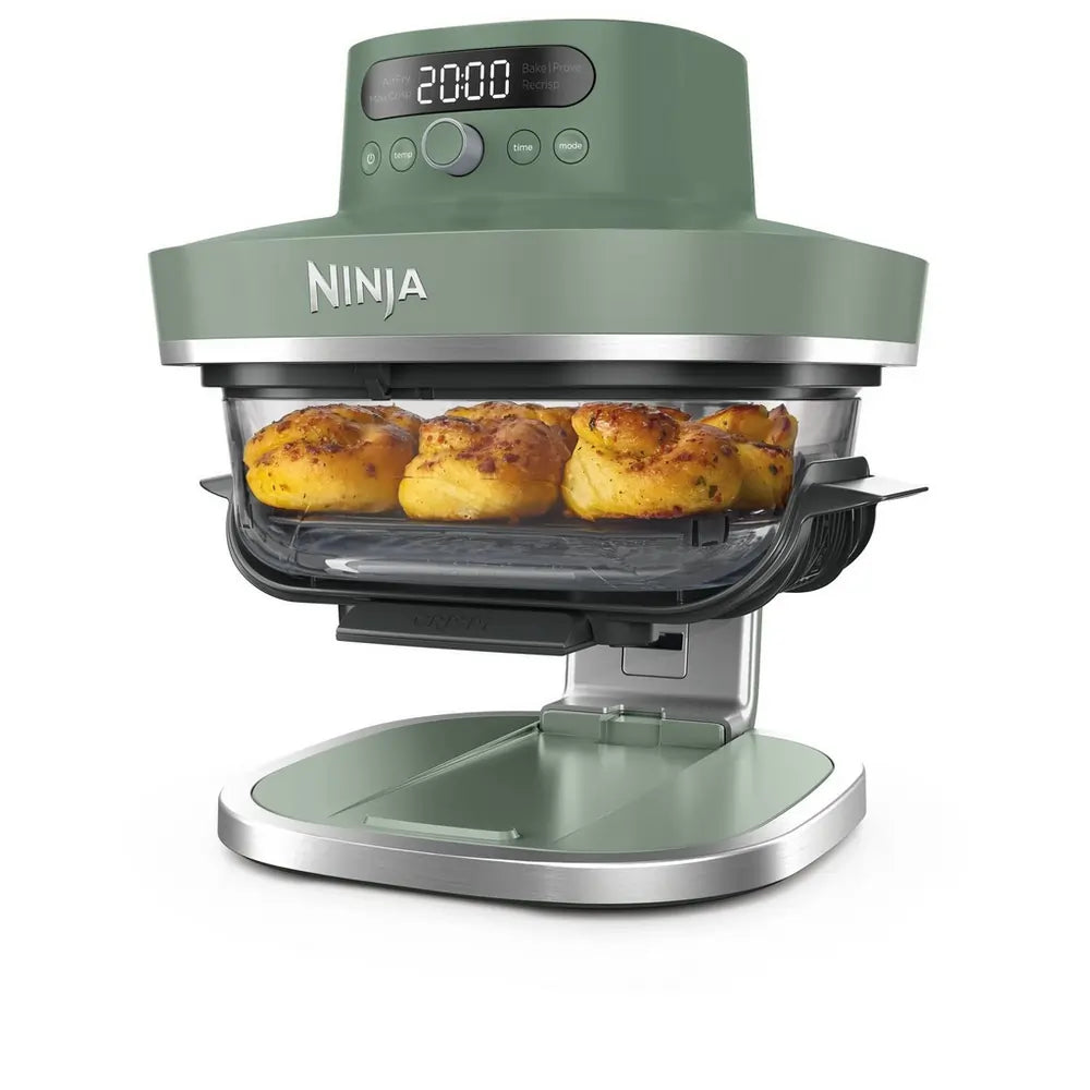 Ninja AS090UKGN CRISPi PRO 5-in-1 XL Glass Air Fryer, Moss Green