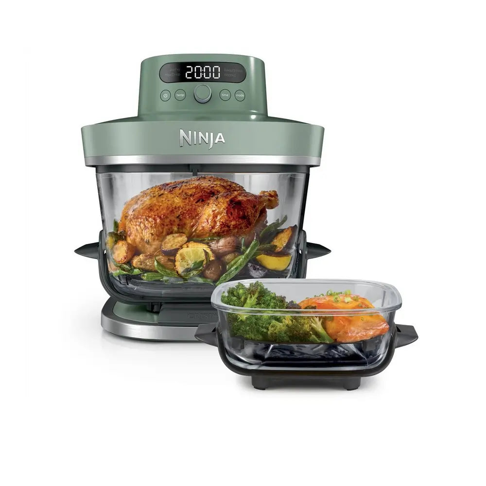 Ninja AS090UKGN CRISPi PRO 5-in-1 XL Glass Air Fryer, Moss Green
