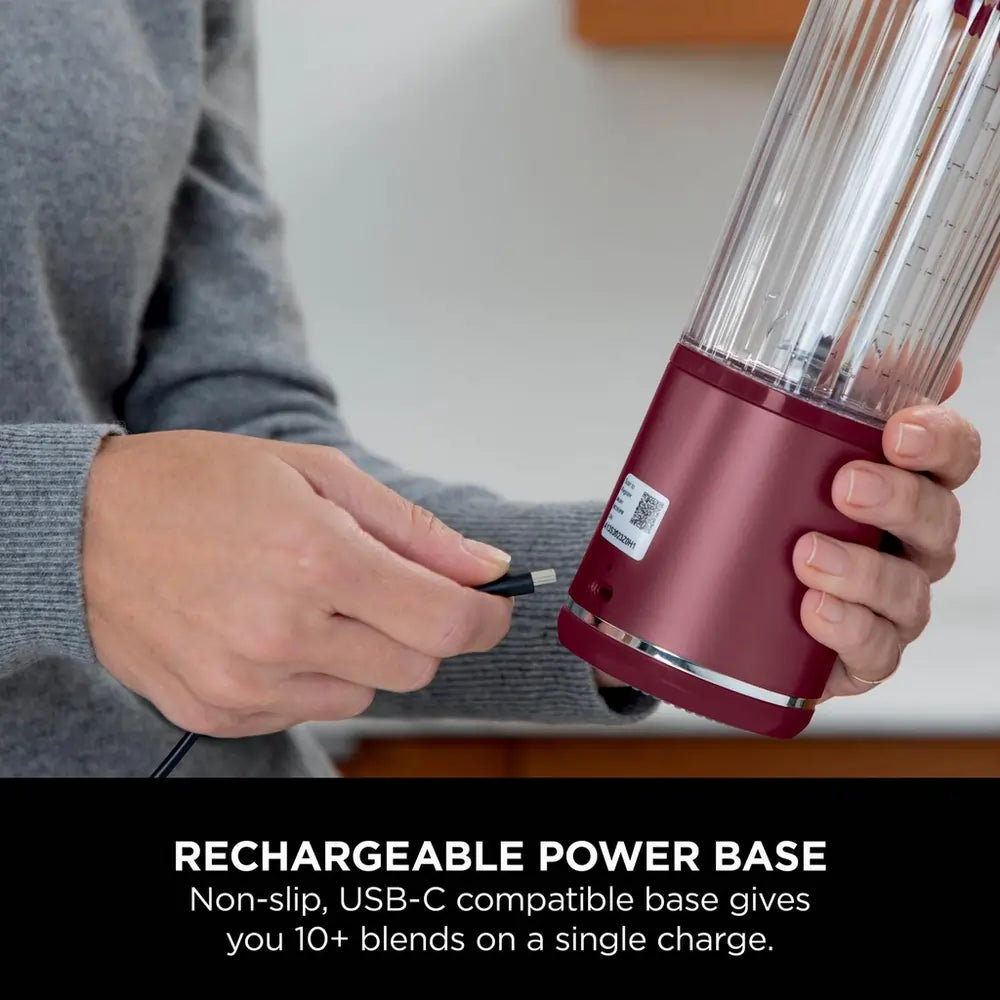 Ninja Blast BC151UKCR Cordless Portable Blender, Cranberry