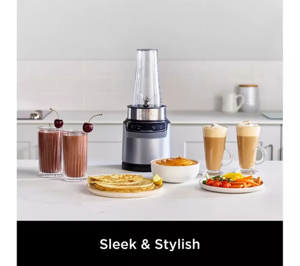 Ninja BN500UK Motorised Compact Blender with Auto-iQ, Dark Grey