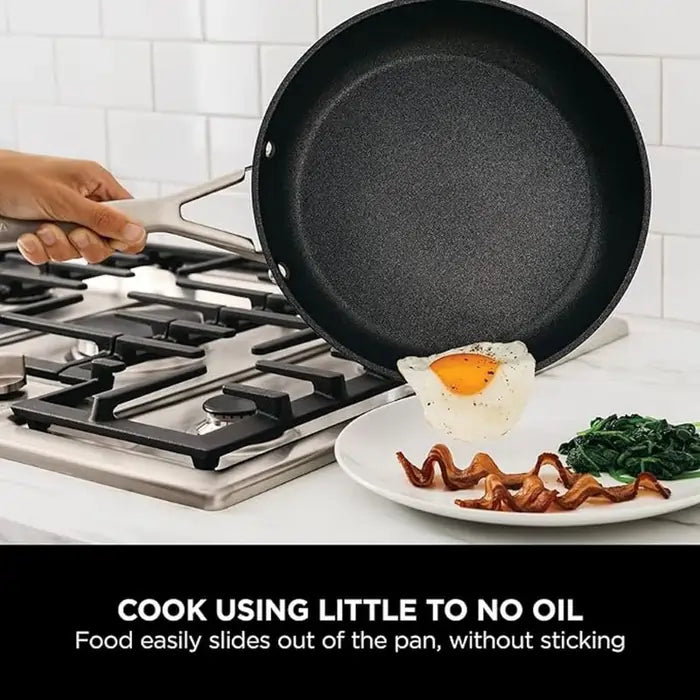 Ninja Essentials C10024UK 24cm Frying Pan With 10 Year Warranty, Black