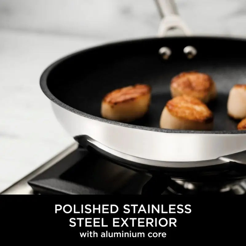 Ninja Essentials C60024UK 24cm Frying Pan With 10 Year Warranty, Silver