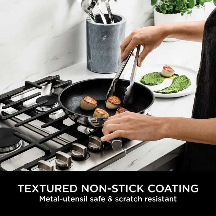 Ninja Essentials C60024UK 24cm Frying Pan With 10 Year Warranty, Silver