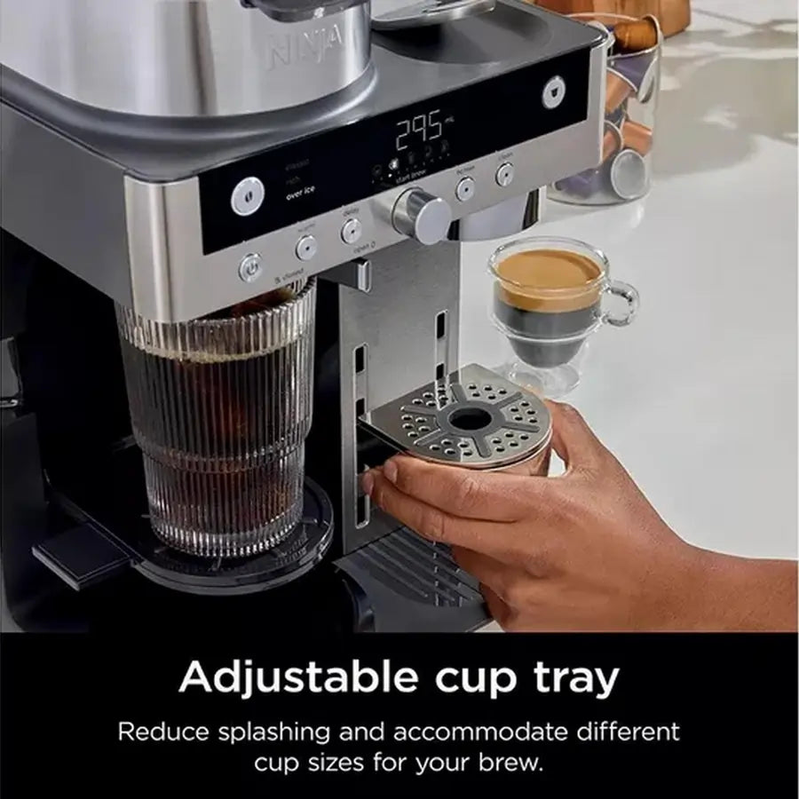 Ninja CFN802UK Espresso & Filter Coffee Machine, Silver/Black