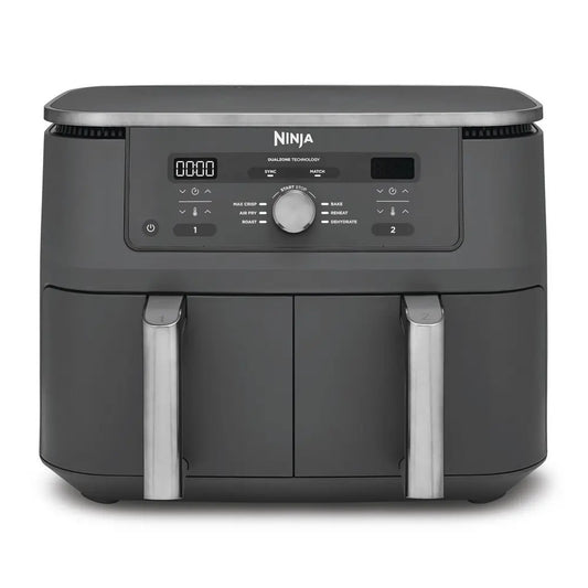 Ninja DZ400UK 9.5 litre MAX 6-in-1 Dual Zone Air Fryer, Gun Metal Grey
