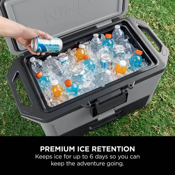 Ninja FB151UKGY FrostVault 47 Litre Hard Cooler with Dry Zone, Slate Grey
