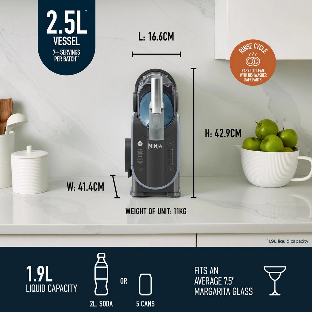 Ninja FS301UK SLUSHi Frozen Drink Maker - Arctic Blue, Grey - 73283992748405 