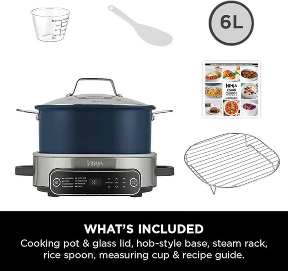 Ninja Foodi PossibleCooker MC1101UK 6 Litre 8-in-1 Slow Cooker/Multi-cooker, Midnight Blue - 43805763240159 