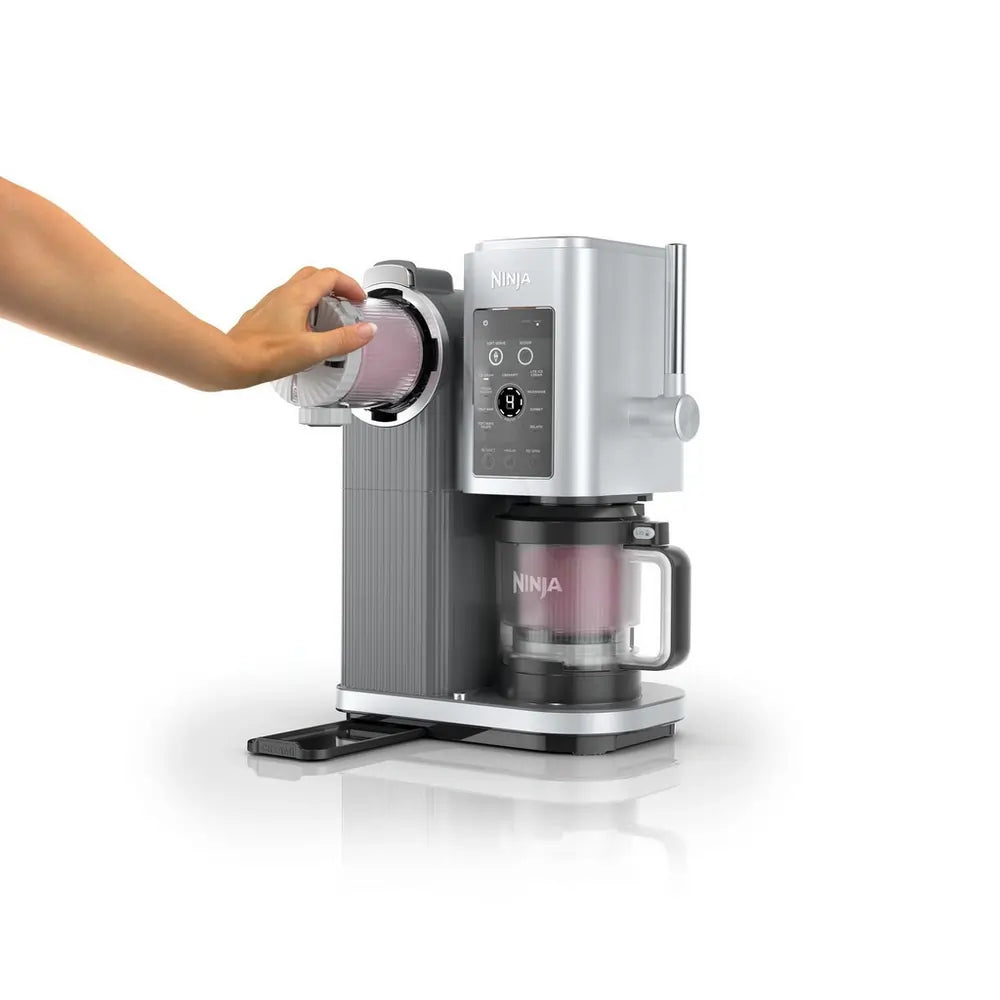 Ninja NC701UK Swirl by CREAMi 13-in-1 Soft Serve & Ice Cream Maker, Platinum Silver