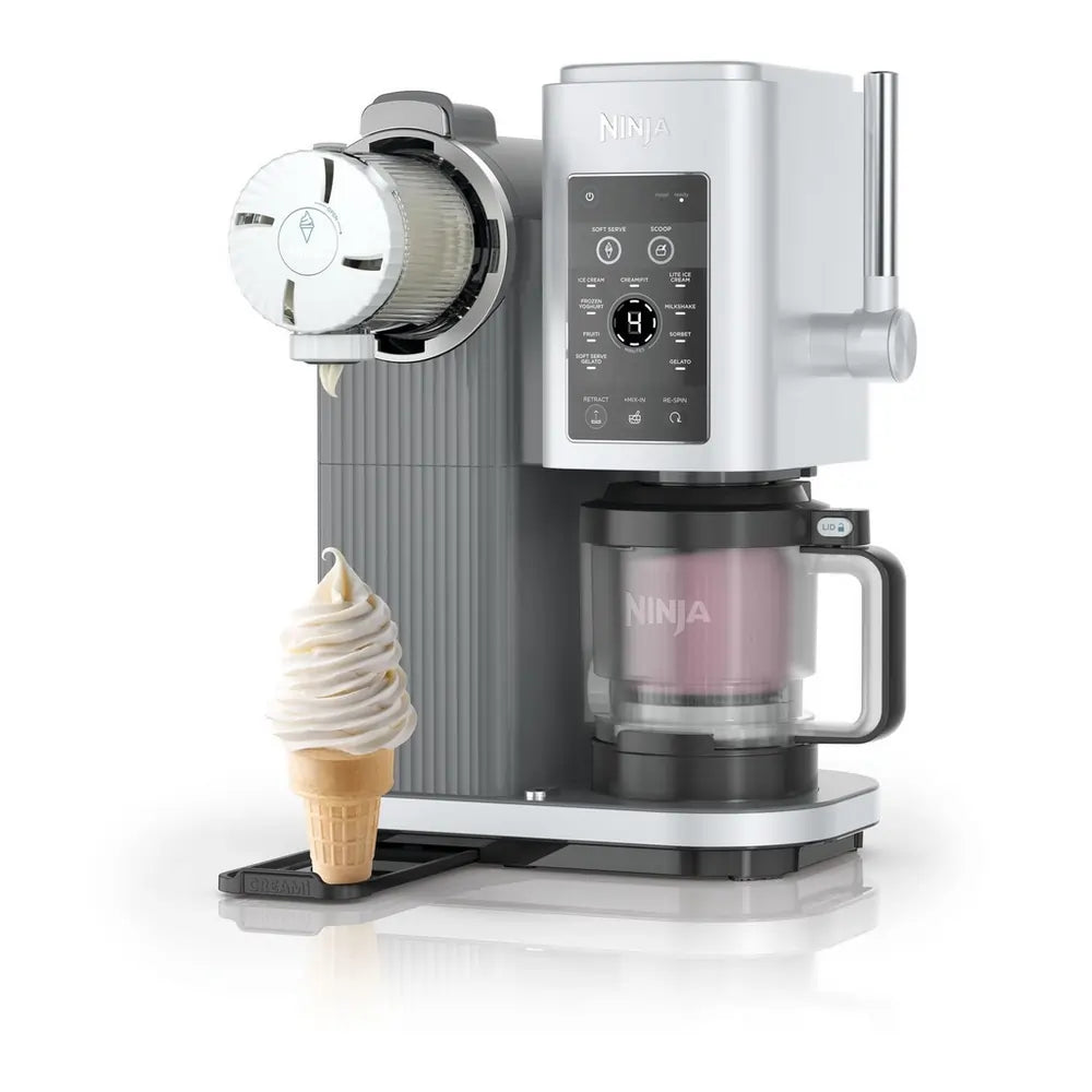 Ninja NC701UK Swirl by CREAMi 13-in-1 Soft Serve & Ice Cream Maker, Platinum Silver