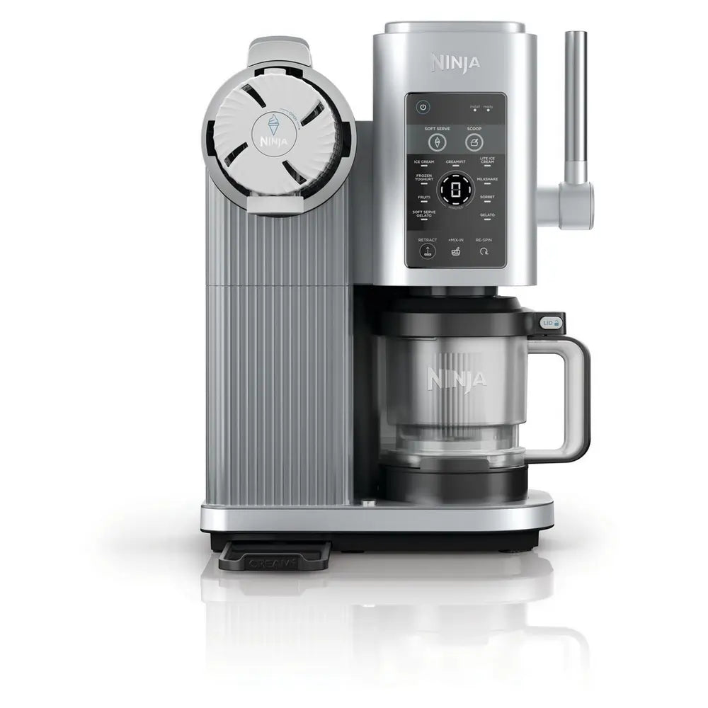 Ninja NC701UK Swirl by CREAMi 13-in-1 Soft Serve & Ice Cream Maker, Platinum Silver
