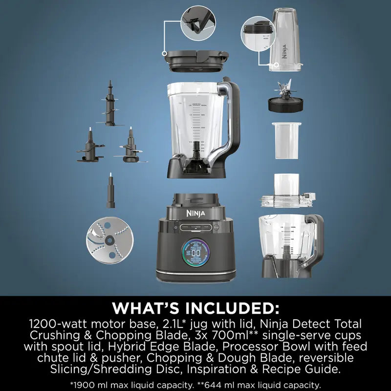 Ninja TB401UK Detect Power Blender Pro with Blendsense Technology, Black - 43347222560991 