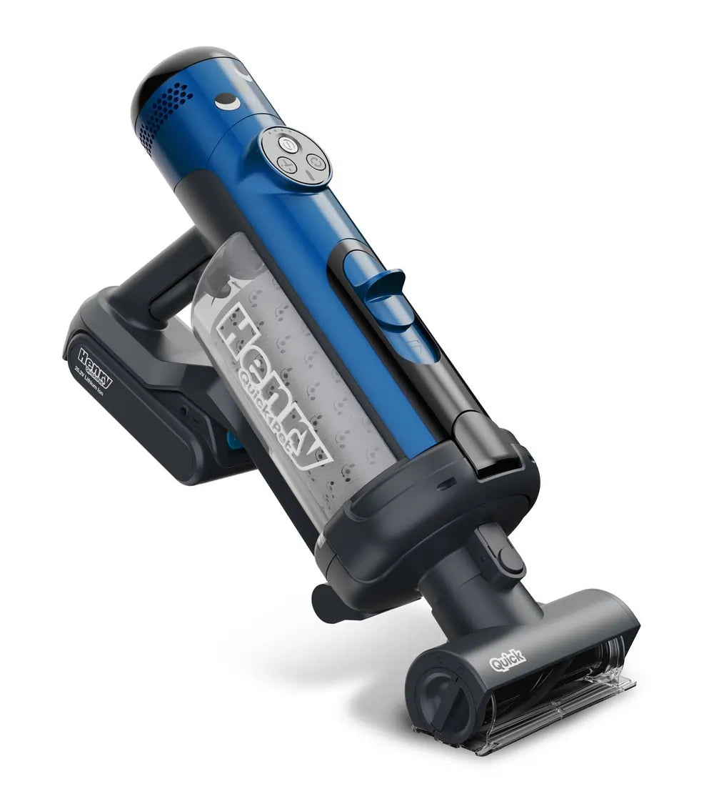 Numatic 916634 Henry Quick Pet Cordless Vacuum Cleaner With Up To 60 Minutes Run Time, Blue