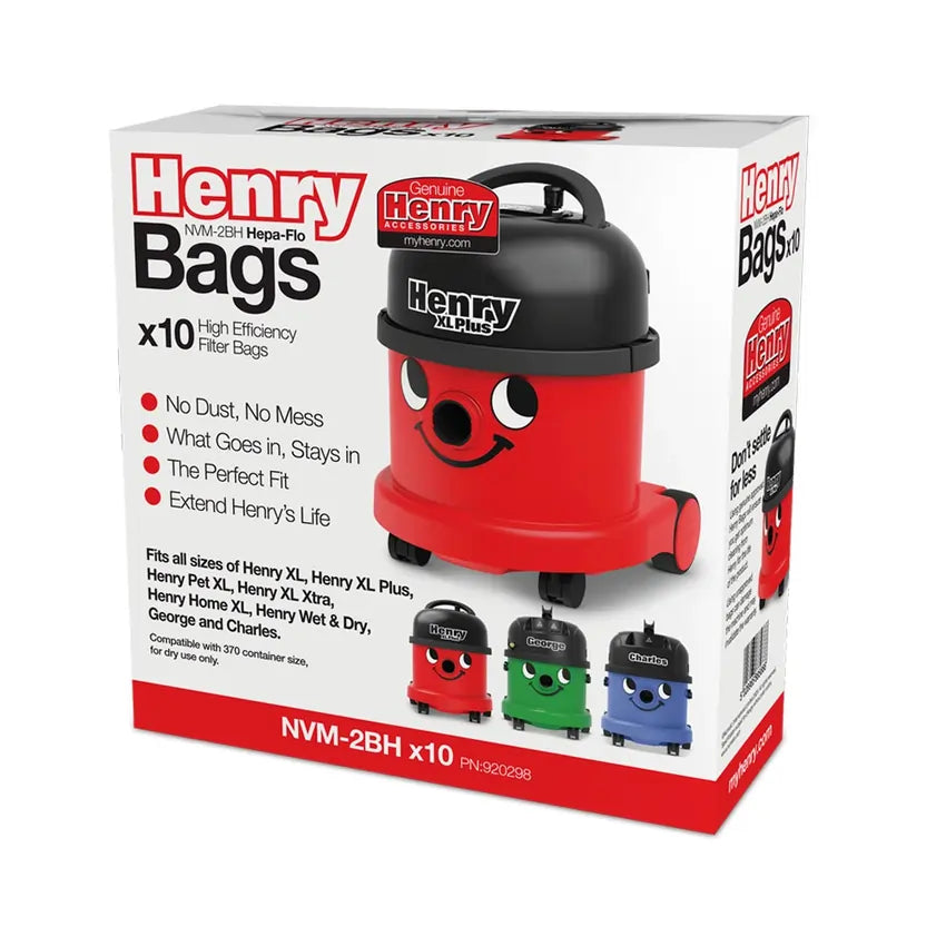 Numatic 920298 Henry XL HepaFlo Vacuum Cleaner Filter Dust Bags (Pack of 10)